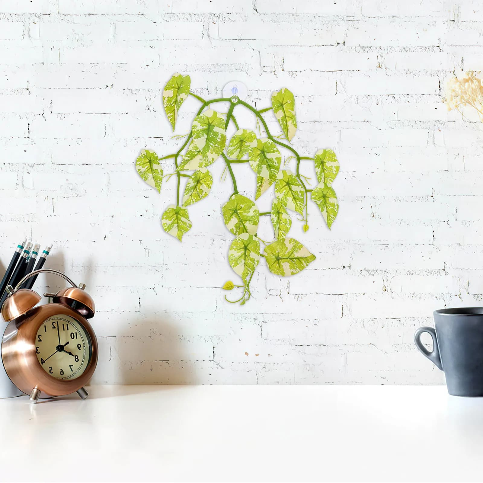 Piante Artificiali con Ventosa per Terrario, Decorazioni Sospese per Tartarughe e Rettili