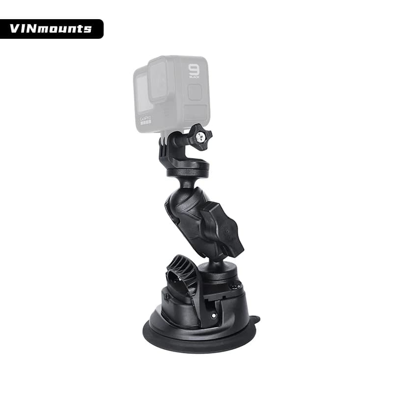 GoPro Suction Cup Support for Car, adjustable windscreen and dashboard support for GoPro Hero and action camera, stable and durable camera support