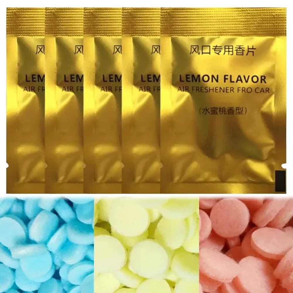 5 pieces of deodorants for auto refill clips for air vent for auto set flavor replacement tablets for deodorant for environments with solid fragrance scent