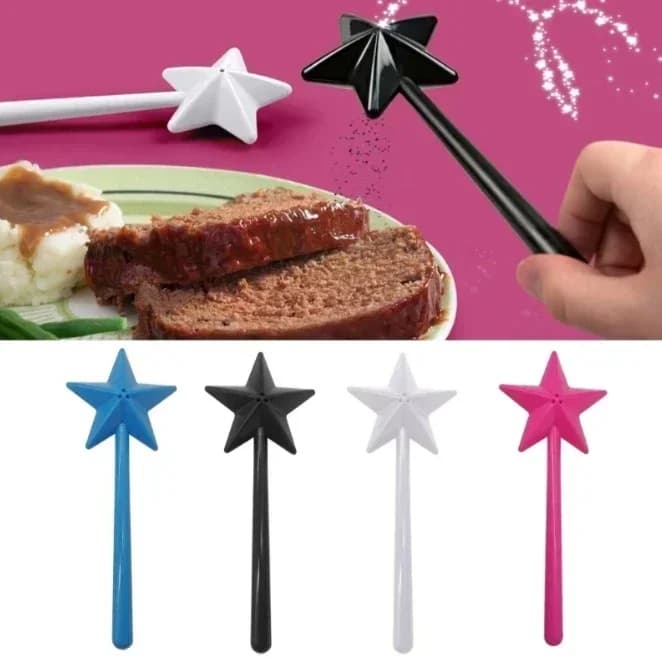 Set di Dispenser Portatili per Sale e Pepe, Ricaricabili, a Forma di Bacchetta Magica, per Spezie e Condimenti, Accessori per Cucina e BBQ