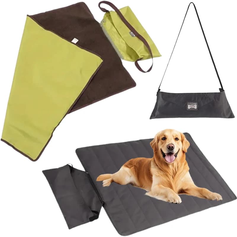 Foldable pet cap 100x70 cm Portable cat and dog pad with outdoor camping bag for use in all seasons