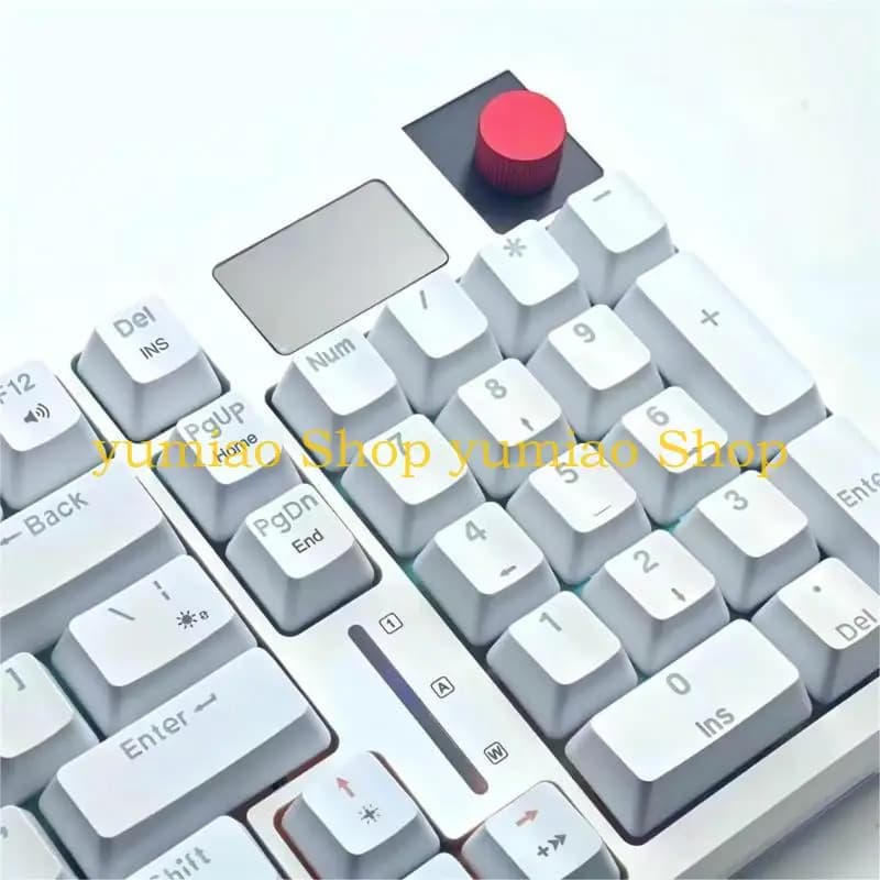 587B Ergonomic Metal Rotary Knob For PC Mechanical Keyboards D Shaft Half Shaft Aluminum Precise Adjustment