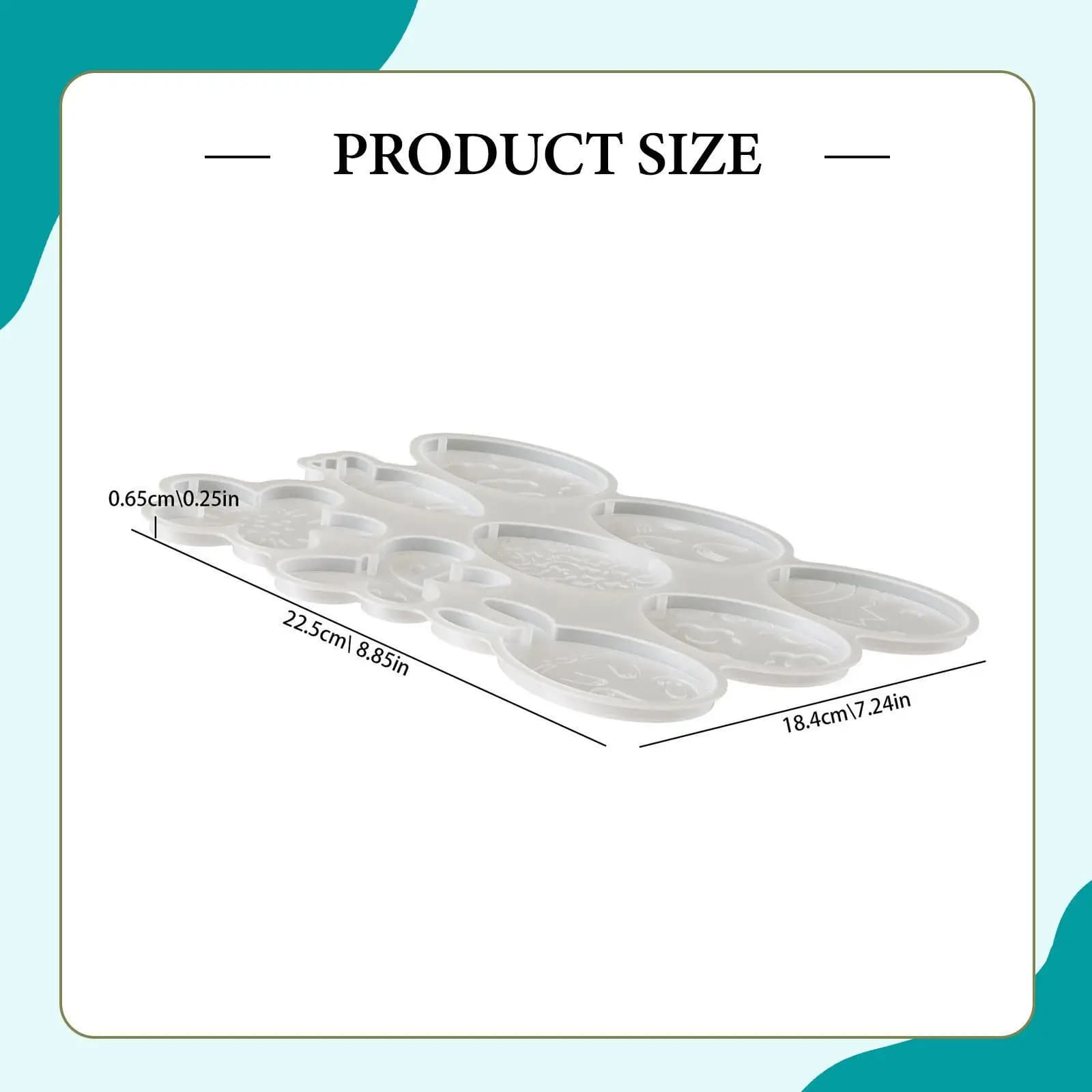 Stampo in Silicone per Pasqua per Creazioni in Gesso, Vassoio Artigianale, Stampo per Ciondoli in Resina Fai-da-te, Set di Accessori per la Realizzazione di Candele e Saponi