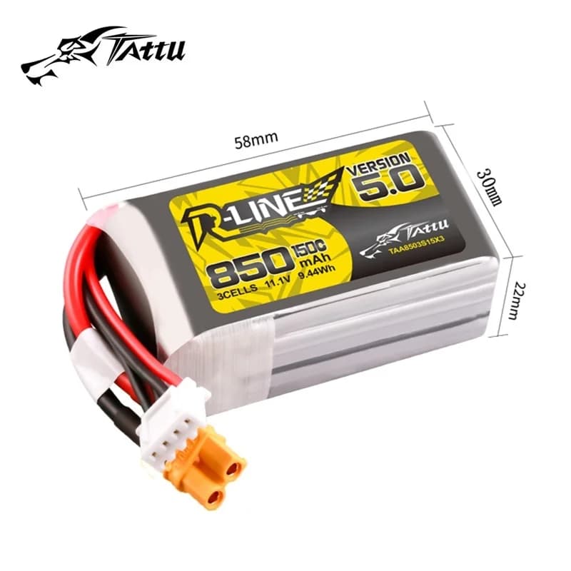 2/4/6 pz TATTU-R-LINE 5.0 850mAh 11.1V 150C batteria Lipo per elicottero RC Quadcopter FPV Racing Drone parti 3S batteria