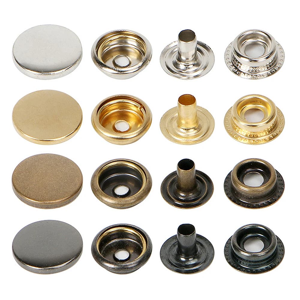 10mm 12.5mm 15mm Bottoni a pressione in metallo Accessori per cucire Botones Bottone a pressione per abbigliamento Giacche Elementi di chiusura a scatto in pelle