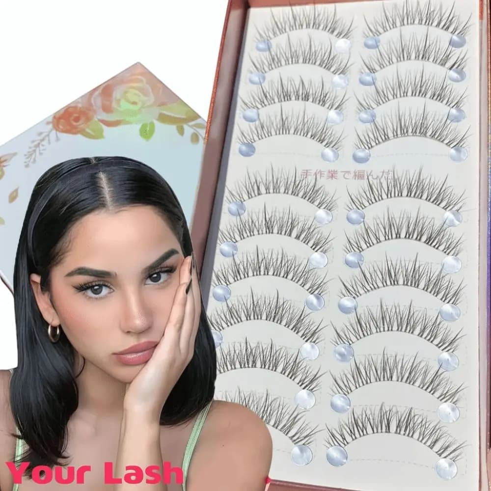New Faux 3D Eyelashes in Visone, Natural and Voluminous, Long Eyelashes Handmade for Makeup and Extension Eyelashes