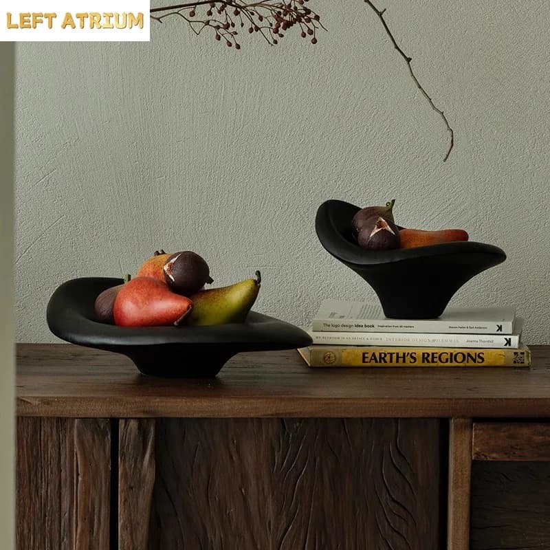 Ceramic Irregular Fruit Plate Artistic Ornaments Decorative Plates Dried Fruit Platter Snack Bowl Cake Pan Display Tray Dish