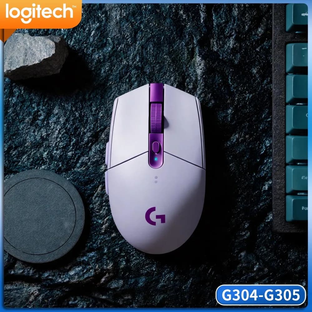 Logitech G304 Wireless LIGHTSPEED Mouse Multi‑OS Plug‑Play Durable Switches For Home Gaming Study Office Productivity
