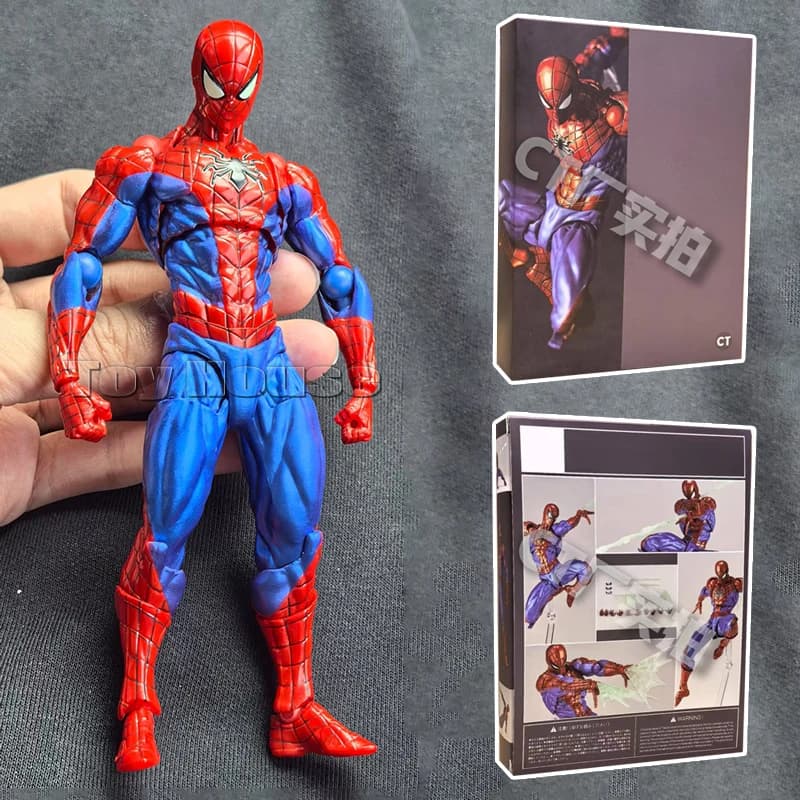 Ct Toys Spiderman Figure Amazing Yamaguchi Spider-Man 2.0 Agent Anti Venom Mafex Shf Anime Action Figure Statuetta Regalo Giocattoli