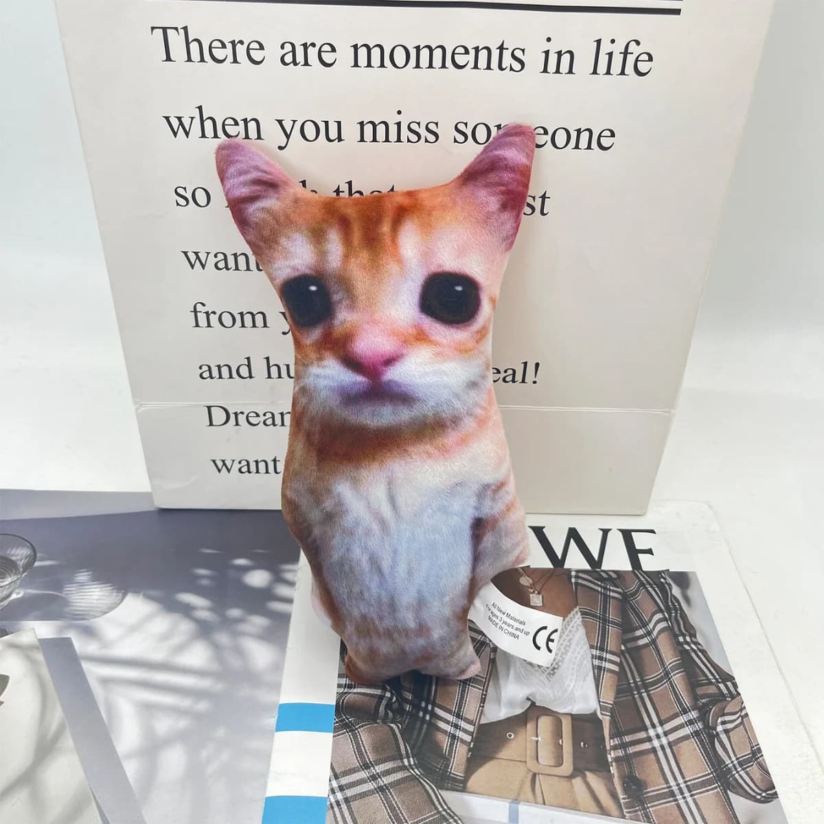 21 centimetri Carino El Gato Gatto Giocattoli di Peluche Wowwow Gatto Bambole Peluche Simulazione Animali di Peluche Regalo di Festa di Compleanno Per Bambini Giocattolo Da Collezione