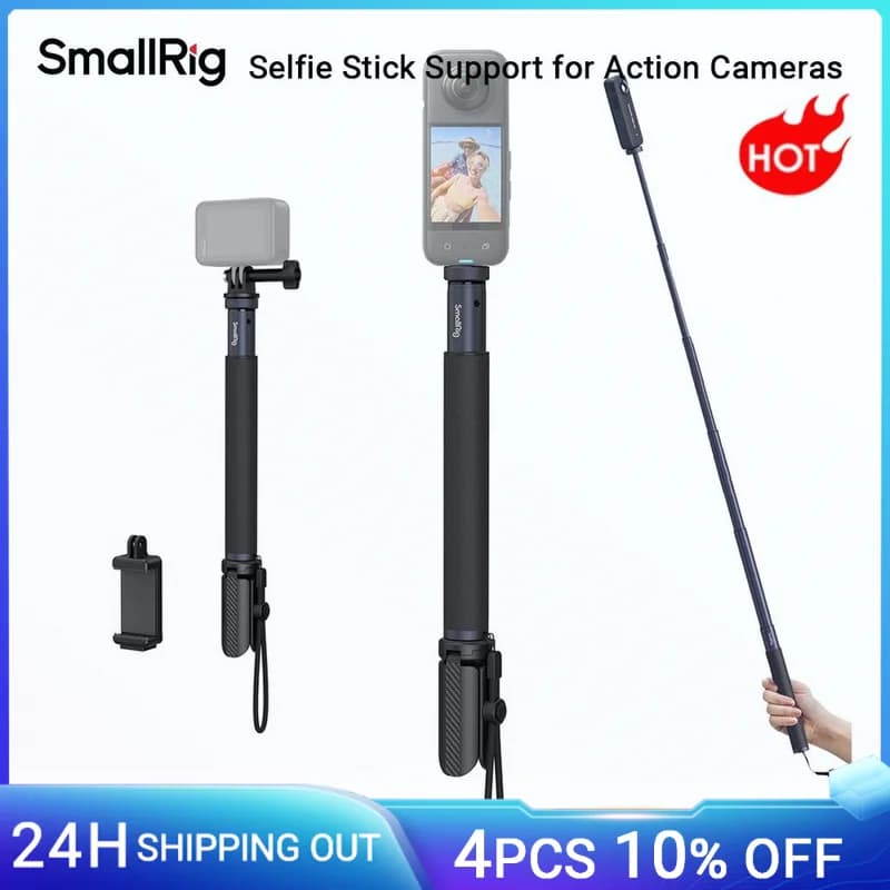 Supporto per selfie stick SmallRig per action cam per palo esteso portatile Insta360 per GoPro Hero 12 10 per DJI Action3/4 5403