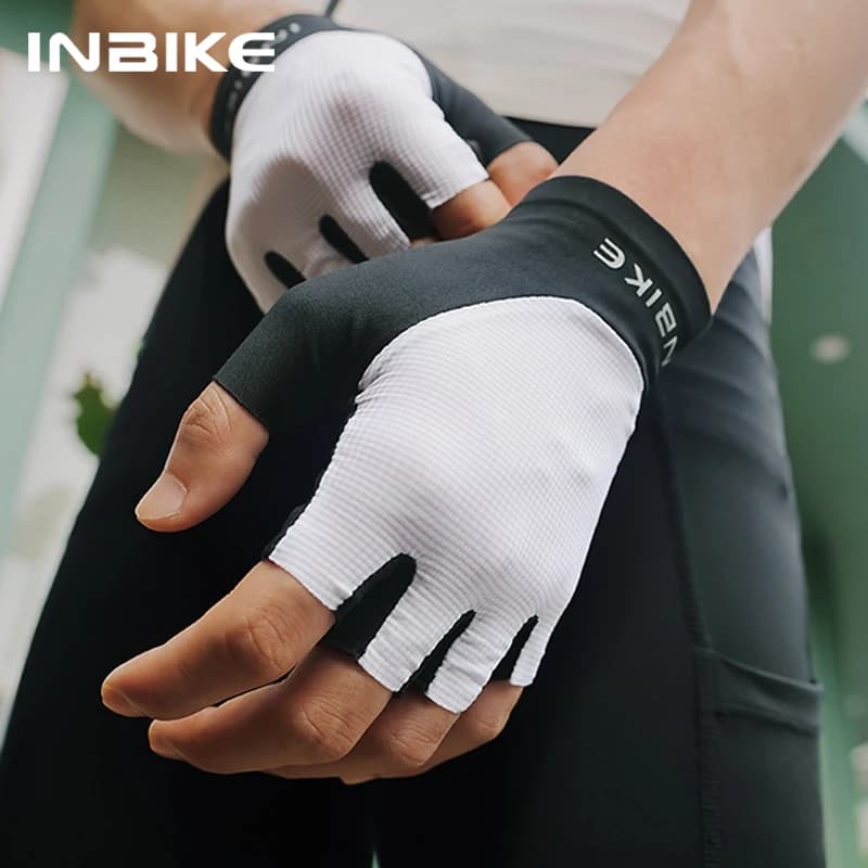 INBIKE Cycling Gloves MTB half fingers Summer Cycling Gloves for Men Riding Mountain Road Bike Gloves padded with palm SBR Accessories