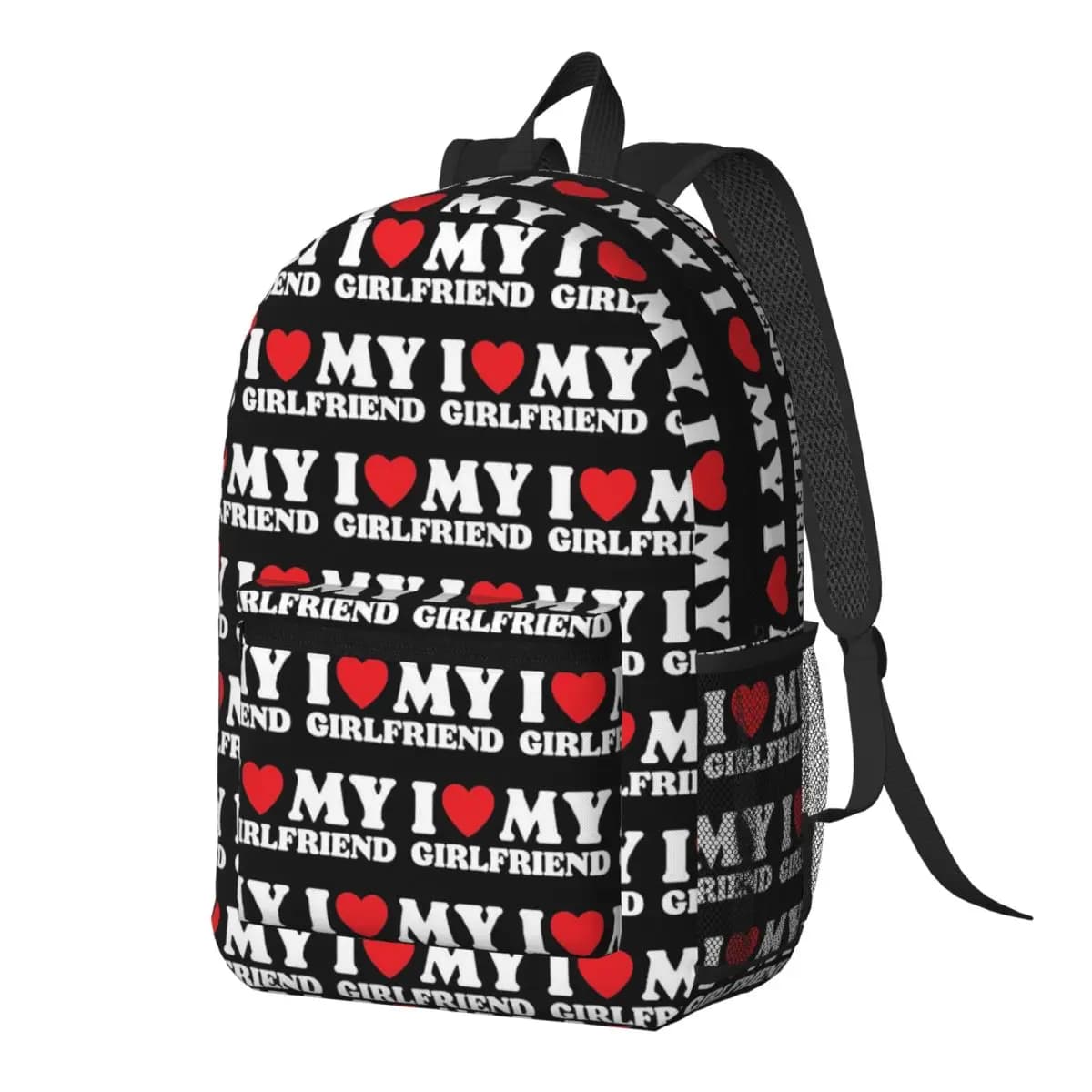 I Love My Girlfriend Backpack Daypack Large Capacity Kids BookBag School Bag Shoulder Bags for Men Women