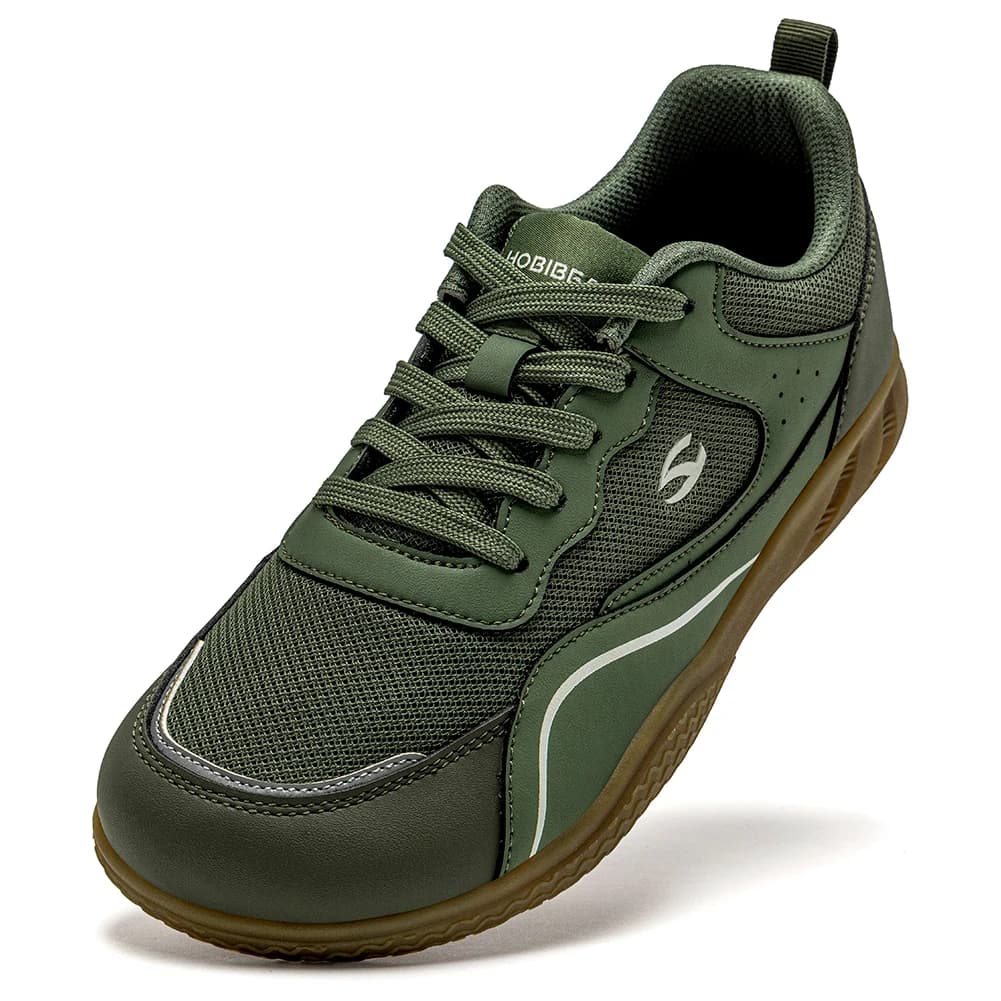 HOBIBEAR Men's shoes with wide toe, naked walking sneakers, running shoes with laces for outdoor travel, unisex