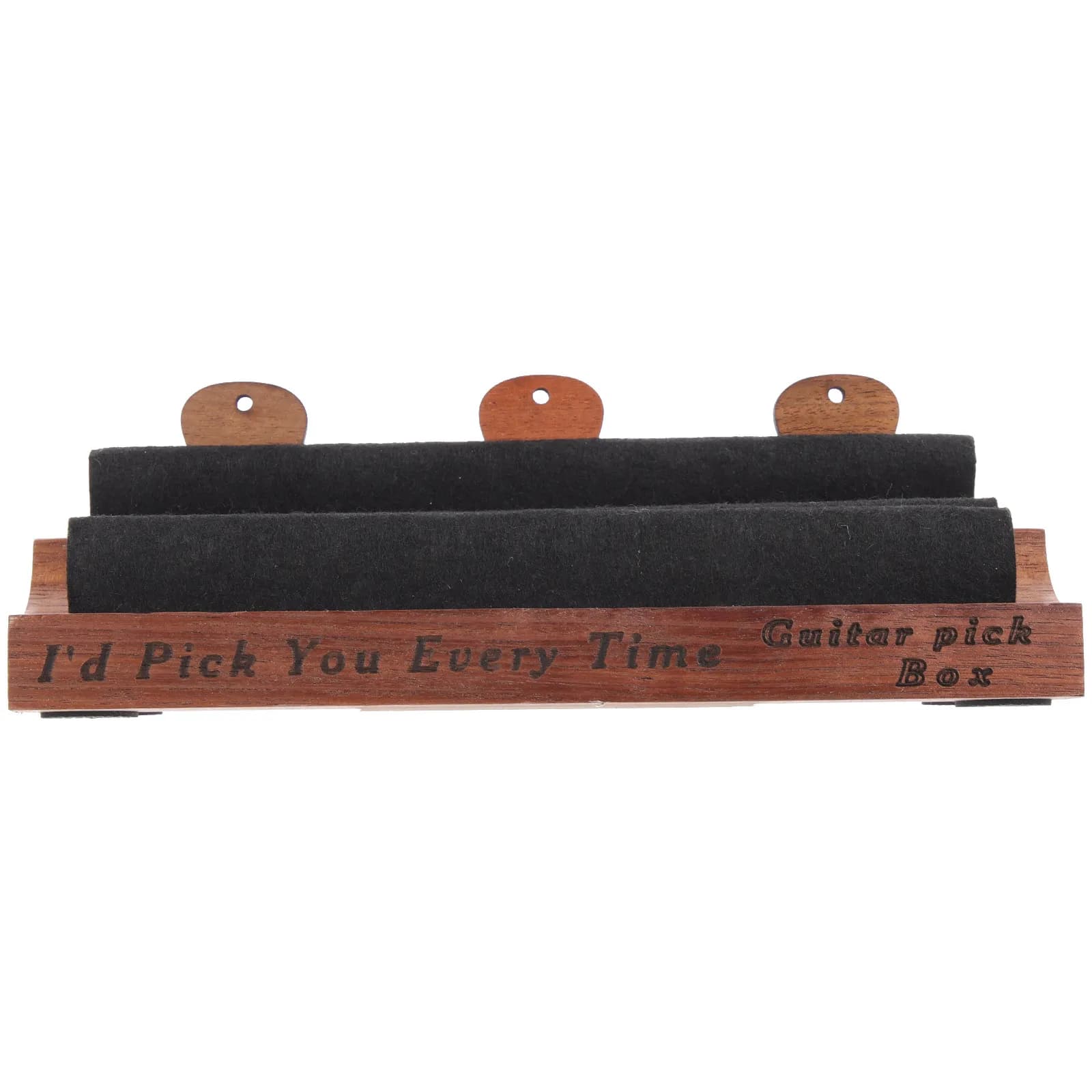 1Set Natural Wood Guitar Picks Storage Box Holder Case for Guitar Plectrum Capo Organizer Lightweight Smooth Edges Safe Carry