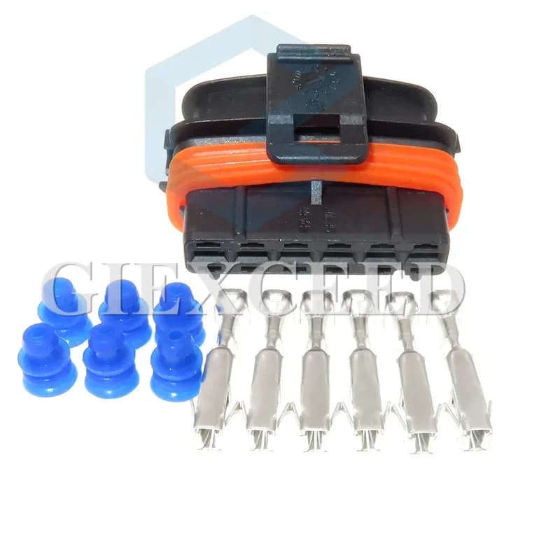 2 Sets 6 Pin 1 928 403 202 Auto Gas Accelerator Pedal Connector 1928403202 Cable Socket AC Assembly For Fiat Hyhundai Kia Smart