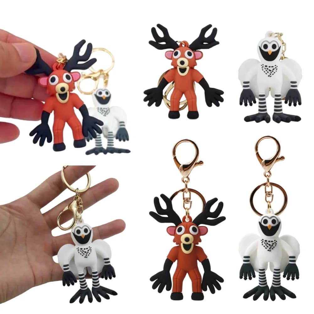 99 Night Forest Horror Gioco Cervo Portachiavi Figura Animale Cervo Gufo Giocattolo Borsa Ciondolo Ventaglio Decorazione borsa regalo di compleanno per bambini