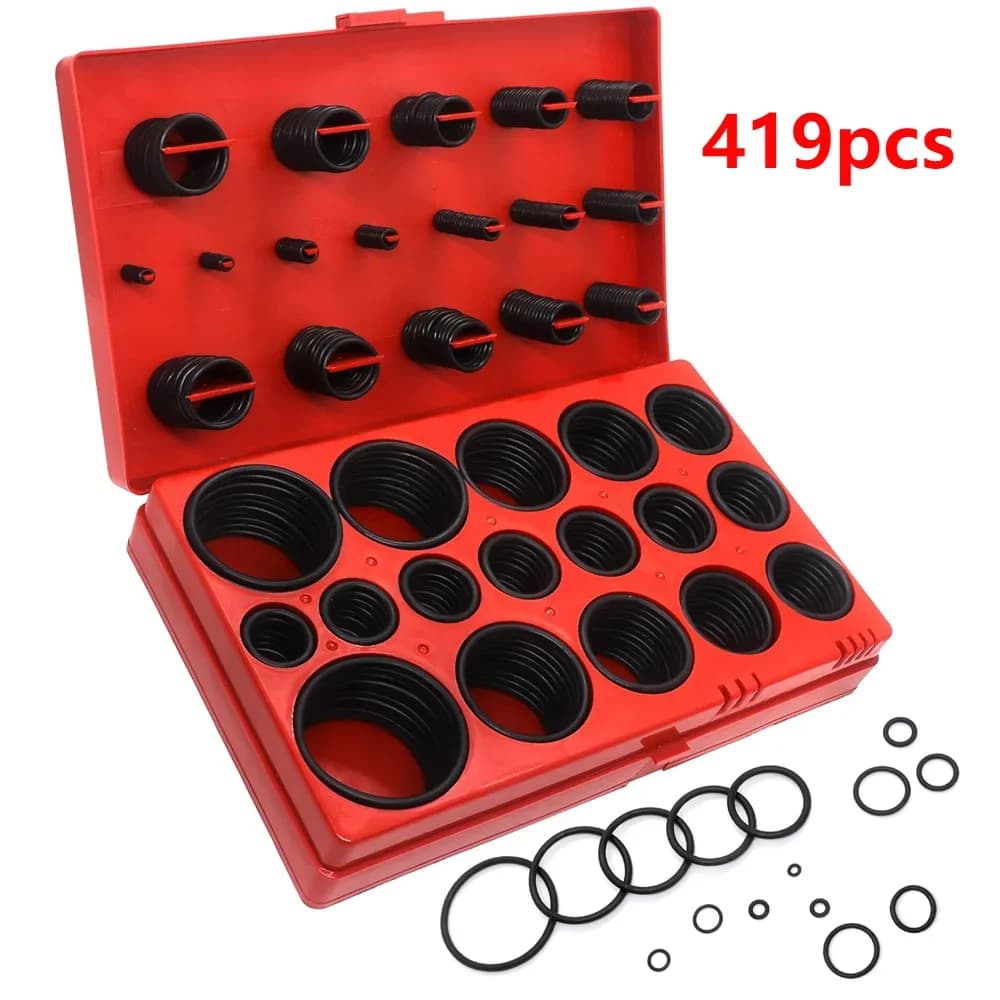 419/225PCS Universal O-Ring Assortment Set 32 Nitrile Rubber Ring Size O-Ring Gasket for Hydraulic Systems Repair Automotive Faucets