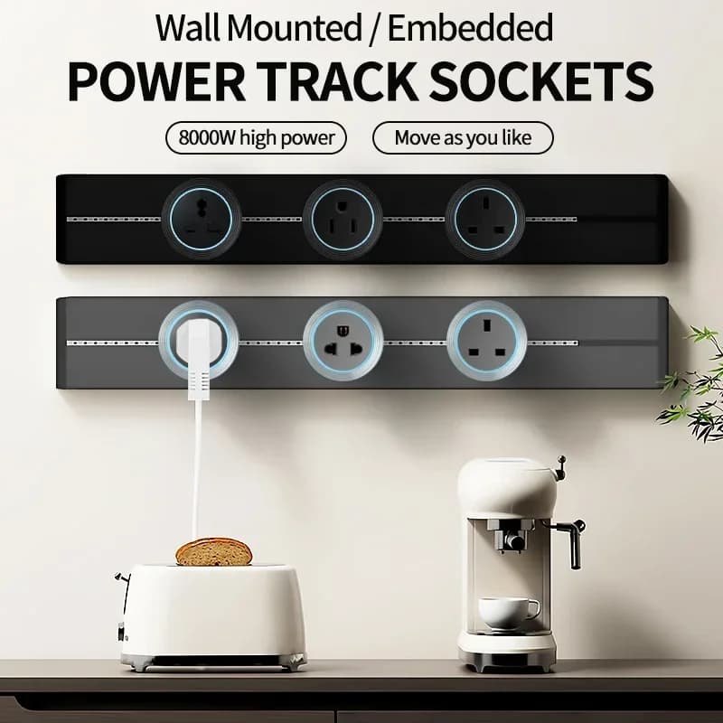 Presa per binario di alimentazione Elettrodomestici Adattatore per presa elettrica pop Presa a muro standard UK US EU con USB incorporato e superficie