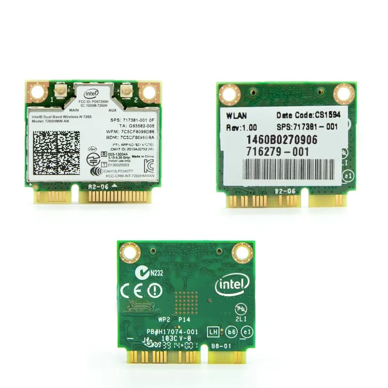 1 pz Mini 2.4G/5Ghz AC 7260HMW PCI-E scheda di rete wireless dual-band Bluetooth 4.0 802.11a/b/g/n