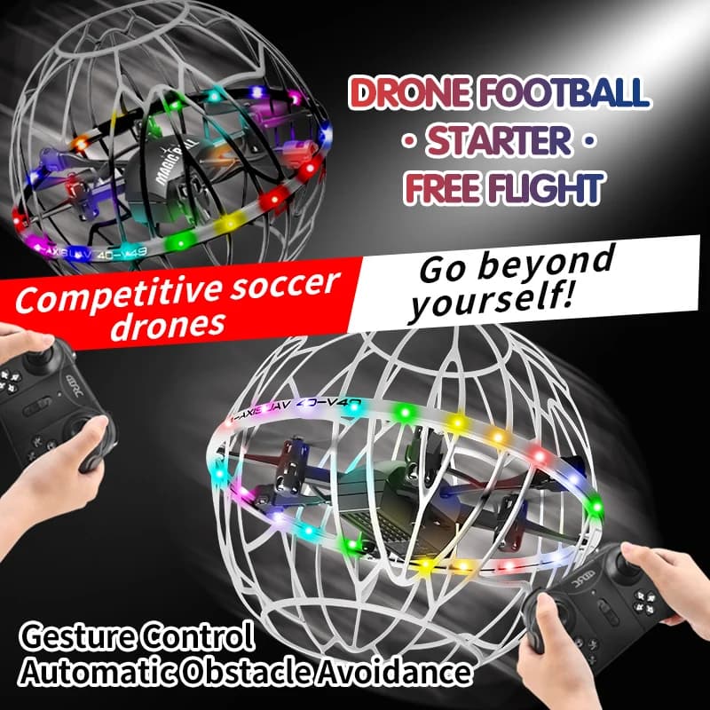 4DRC V49 Drone per Concorso di Calcio WiFi Fpv Evitamento Ostacoli Elicottero Altezza Fissa RC Palla Volante Giocattoli Regali di Avviamento