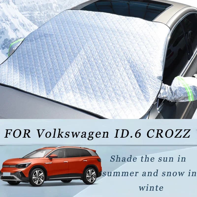 Addensato Auto Ora Parasole Parabrezza Copertura Con 5/9 Magneti Protezione UV Anti Neve Luce Solare Per Volkswagen ID.6 CROZZ
