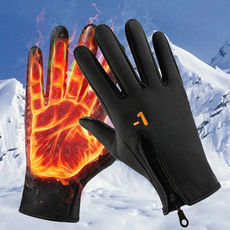 Per uomo donna touchscreen caldo ciclismo all'aperto guida moto guanti freddi guanti antiscivolo antivento