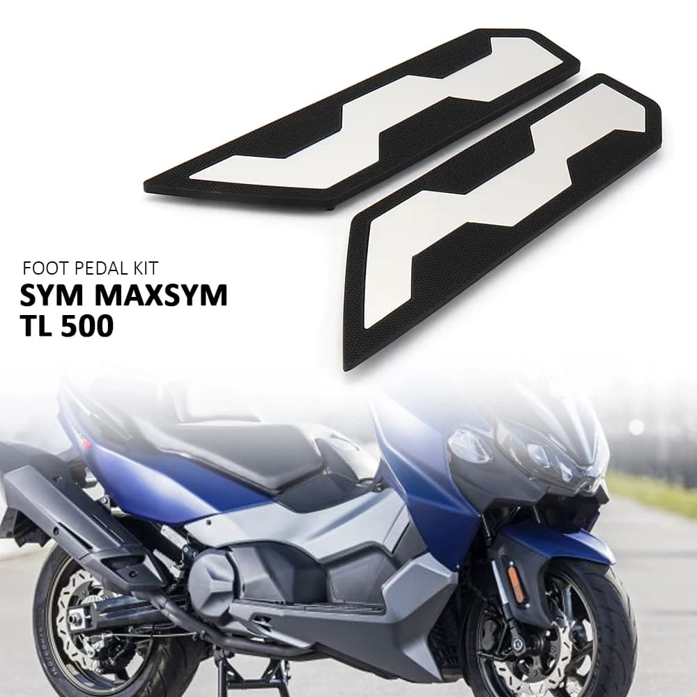 Nuovo TL500 Accessori Moto Pedana Posteriore Passi Piastra Del Piede In Gomma Poggiapiedi Pedale Per MAX SYM MAXSYM Maxsym TL 500 Max L500