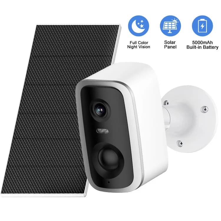 3MP 1296p Eseecloud APP Energia solare Citofono wireless a colori WIFI Telecamera dome IP Sicurezza domestica CCTV Baby Monitor