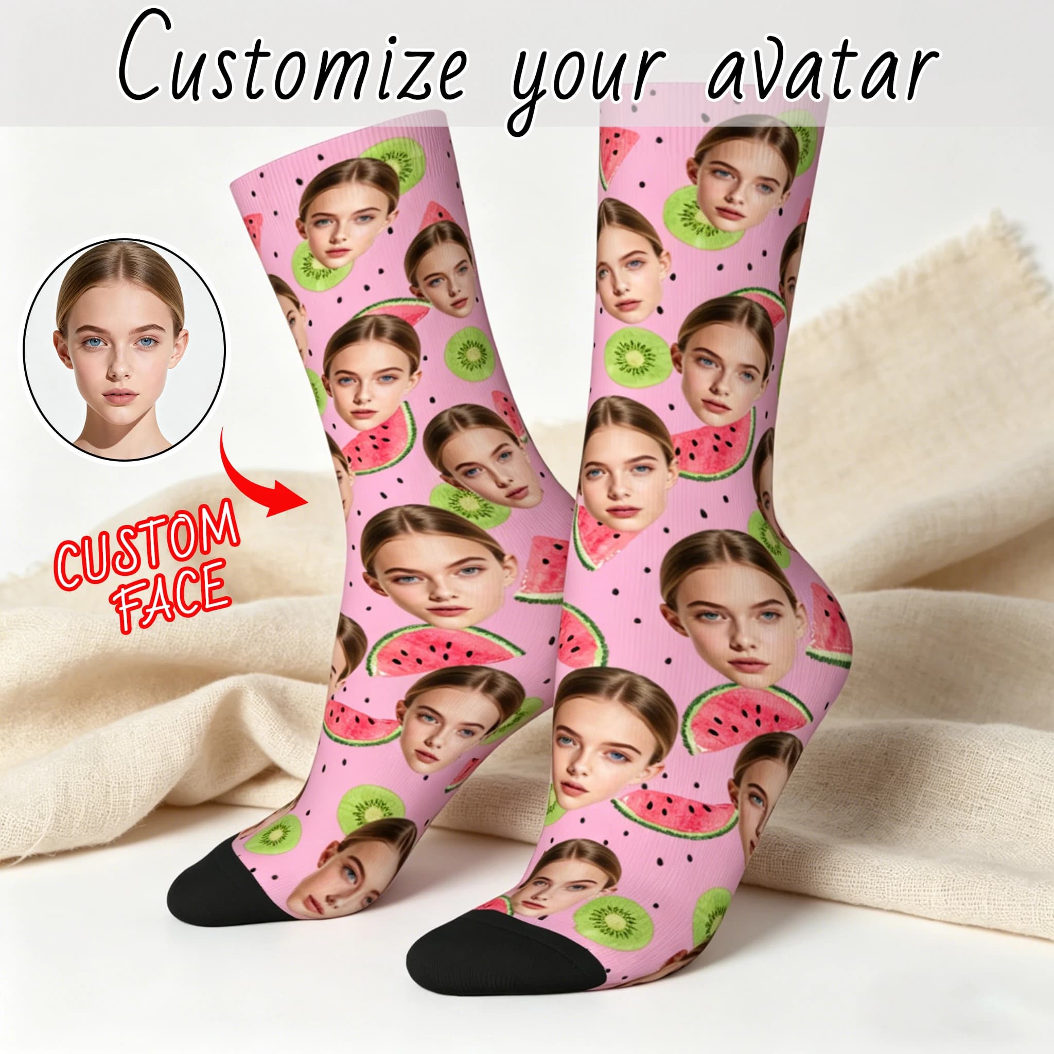 Calzini corti personalizzati con avatar per uomo e donna, calzini con foto personalizzata, calzini con immagine personalizzata, calzini con foto, regali personalizzati