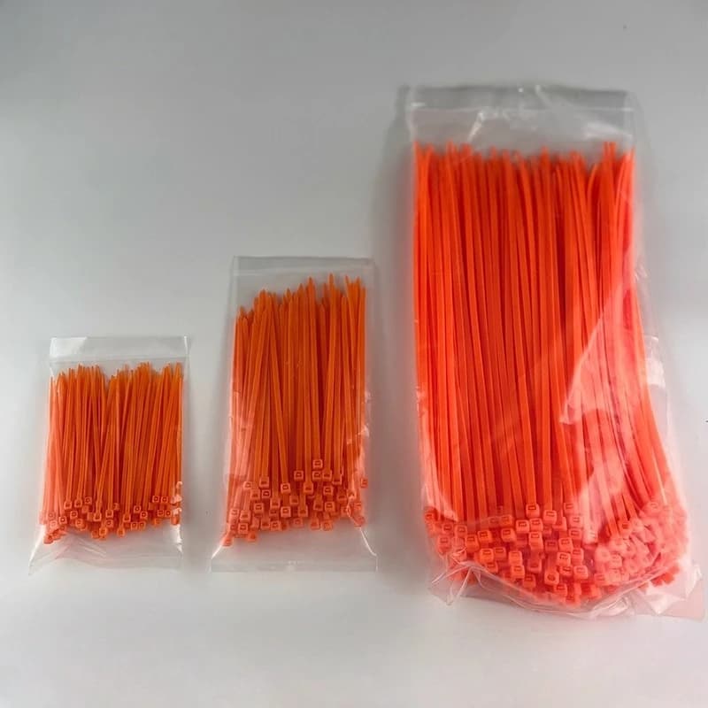 Fascette per cavi in nylon arancione Fascette per cavi in plastica colorata arancione 3*100 4×200 Cinghie