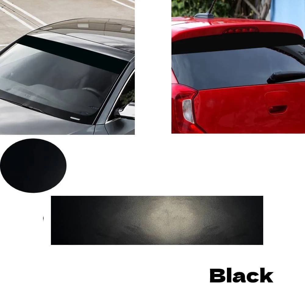 1pc Gloss Black Sun Strip Universal Universal Car Van Windscreen Sunstrip Car Stickers Windscreen Sun Strip 140 X 20CM/55 X 8