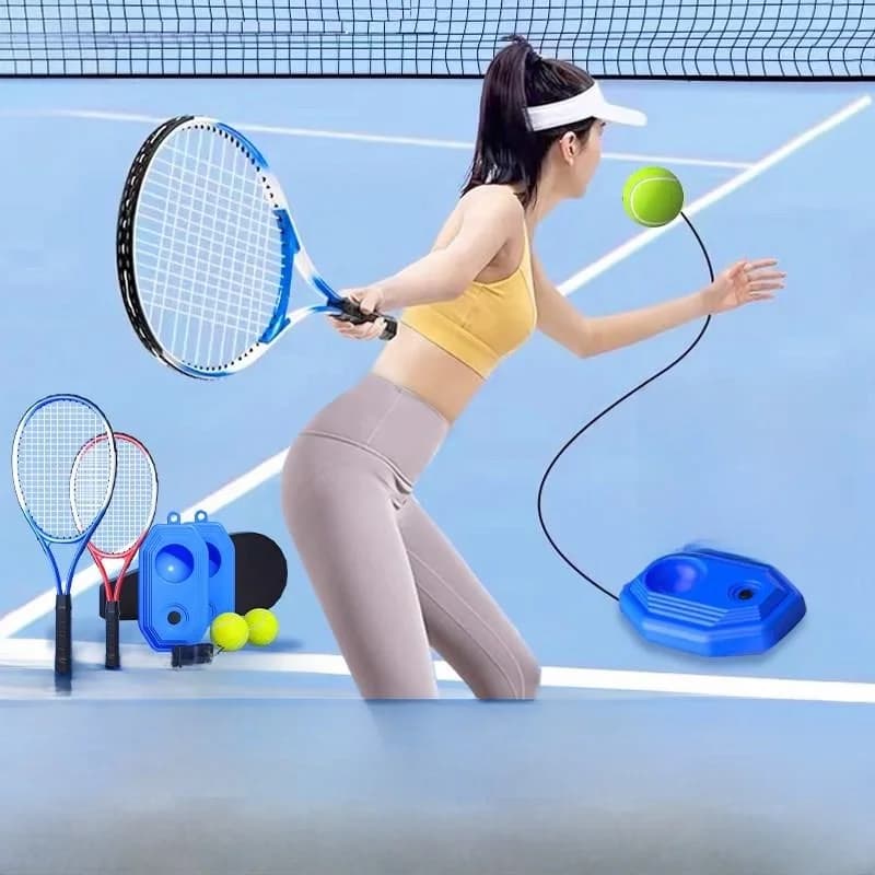 Racchetta da Tennis per Bambini con Rete per Allenamento Badminton, Attrezzatura per Allenamento Individuale, Fitness e Sport
