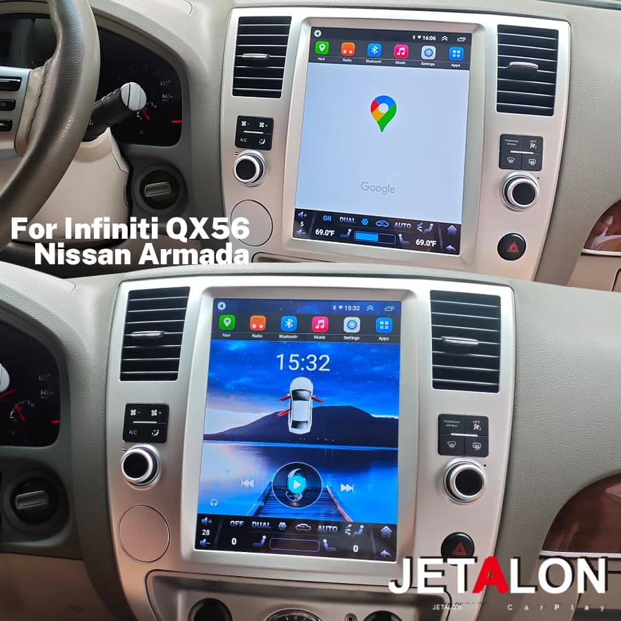 For Nissan Armada 2005-2015 Infinit QX56 2008-2010 Android 15 8 Core 256G Car Multimedia Player Stereo Receiver Radio Head Unit