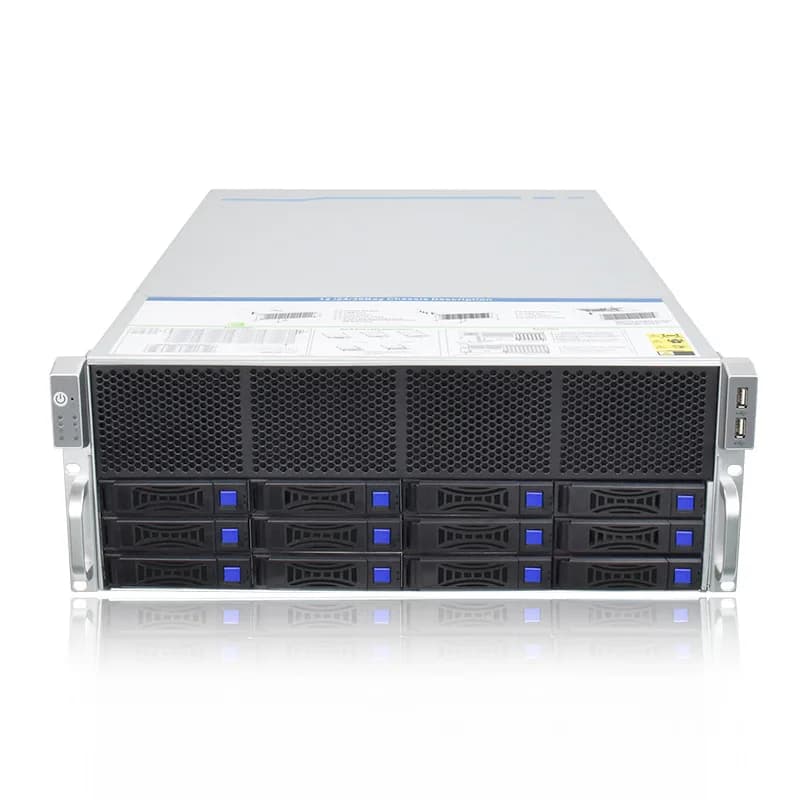 4U Rackmount Server Chassis, 12/24 Hot Swap HDD Bays, Multi Hard Disk NAS Storage Case for IPFS, ALEO & Cloud Metadata Server