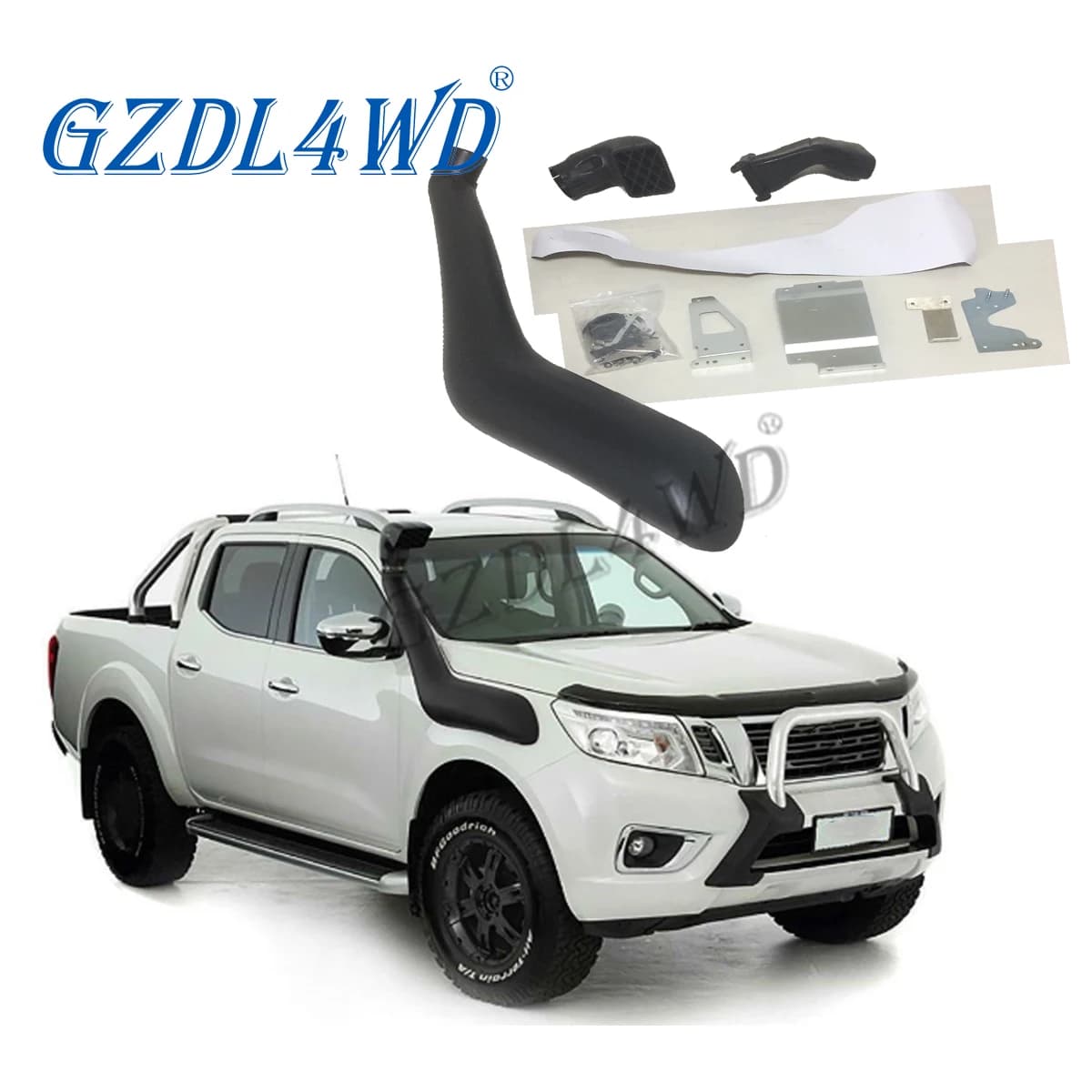 4X4 OFFROAD Aftermarket Air Suction snorkeling accessories for Nissan Navara NP300 2015+ 2.3L