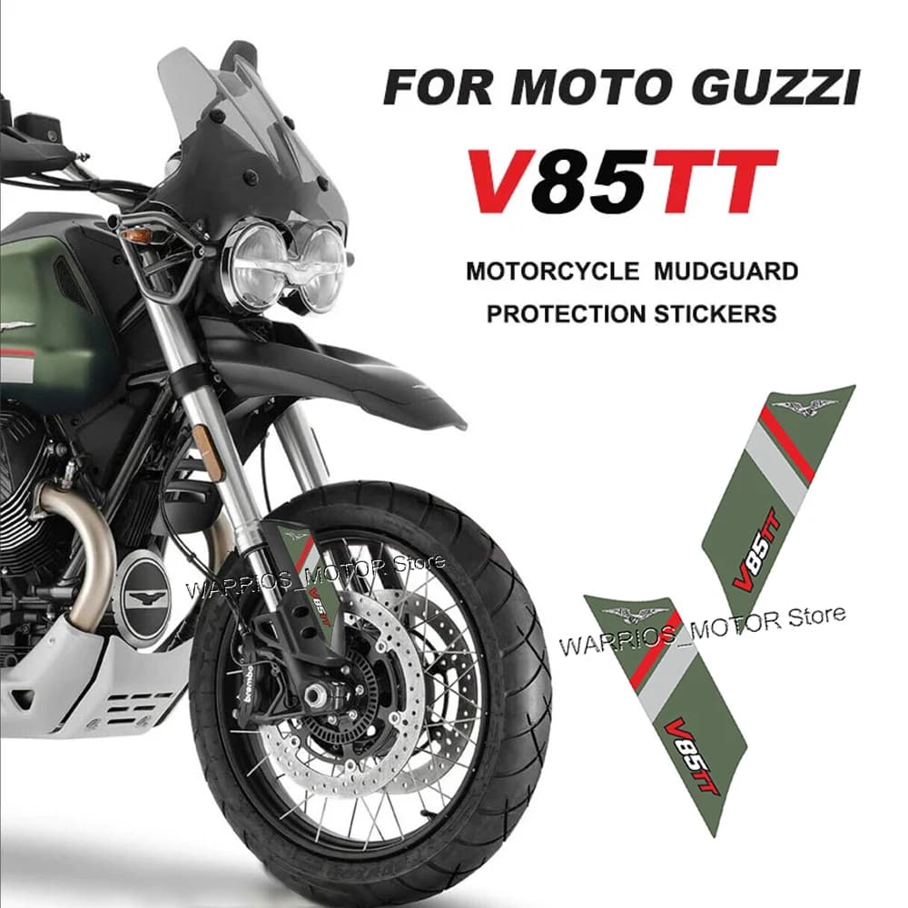 For MOTO GUZZI V85 TT Motorcycle Fender Protection Sticker Kit 3D Resin Waterproof Anti-Scratch Protector Sticker