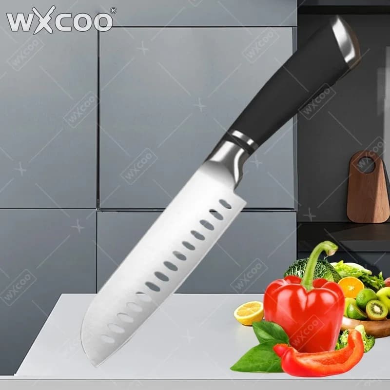 WXCOO NEW kitchen accessories perfect for stainless steel fruit cutter Meat knife barbecue meat knife Salmon sushi knife
