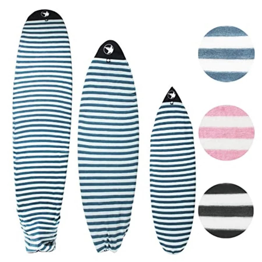 Surf Squared Surfboard Sock Cover and Paddleboard Cover - Lightweight Stretch Protective Surfboard Bag - Surfing Accessories -