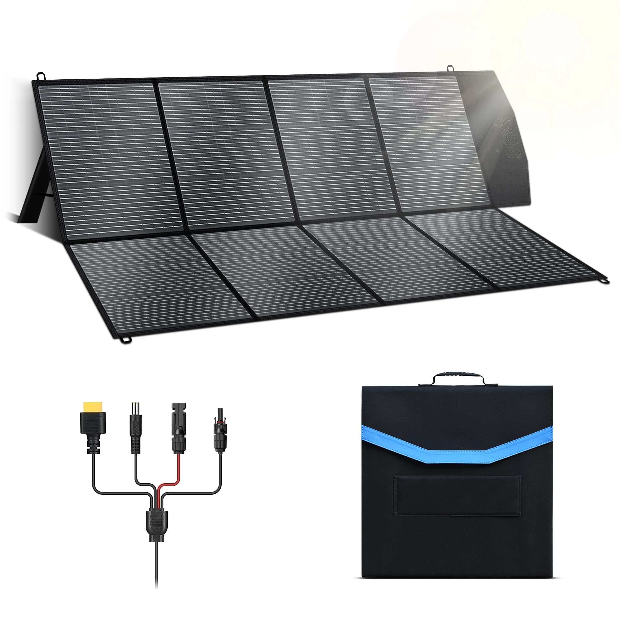 SHUSU NBSQ-4-400-ETFE 400 Watts 4 Plate ETFE Folding Solar Panel 23.5% Photoelectric Efficiency Supports OEM/ODM Various