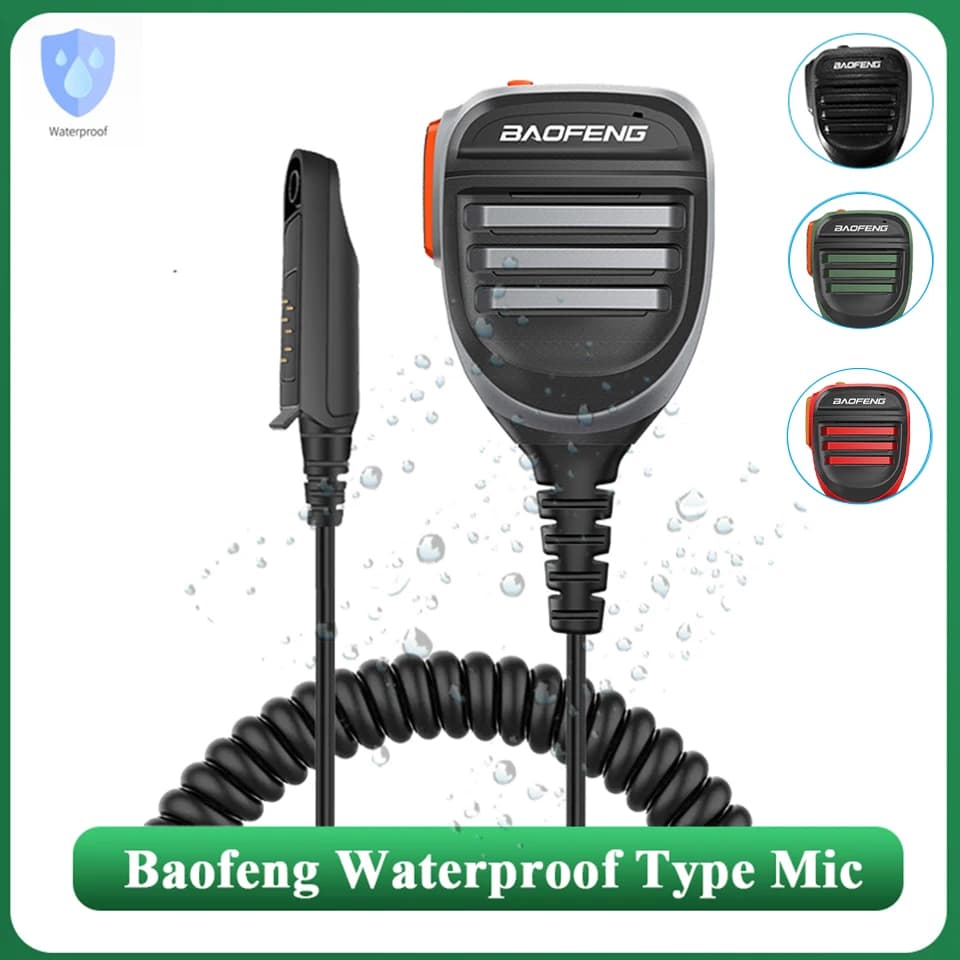 Baofeng Microfono UV-68 Pro Max V2 Walkie Talkie Impermeabile PTT Altoparlante Microfono per UV-9R Pro UV S22 UV-98 BF 9700 GT 3WP Ham Radio