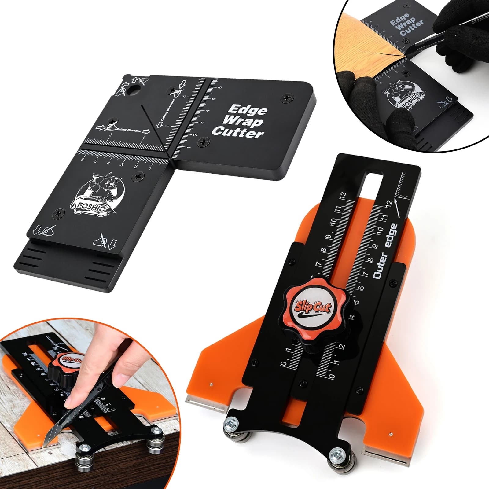 EHDIS Edge Wraps Precise Cutting Template Corner / Straight Line Trimming Aid Tool For Furniture Decal Paper Vinyl Film Styling