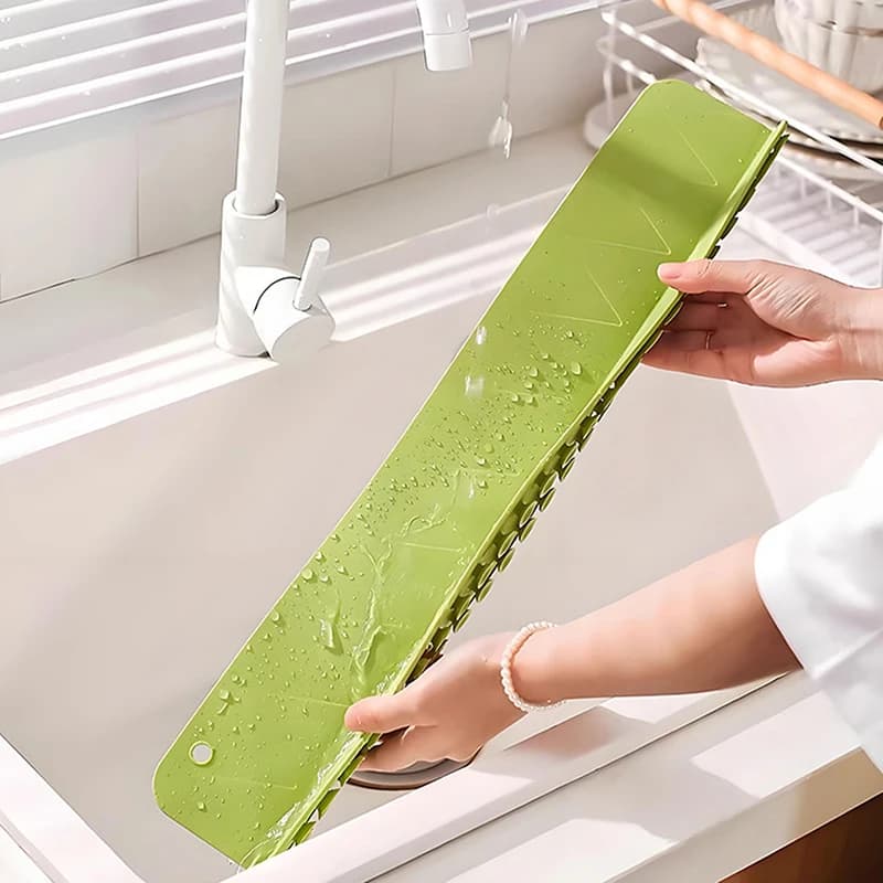 Paraspruzzi in silicone da 1 pezzo con ventosa, protezione antispruzzi per lavello, per isola cucina e bagno