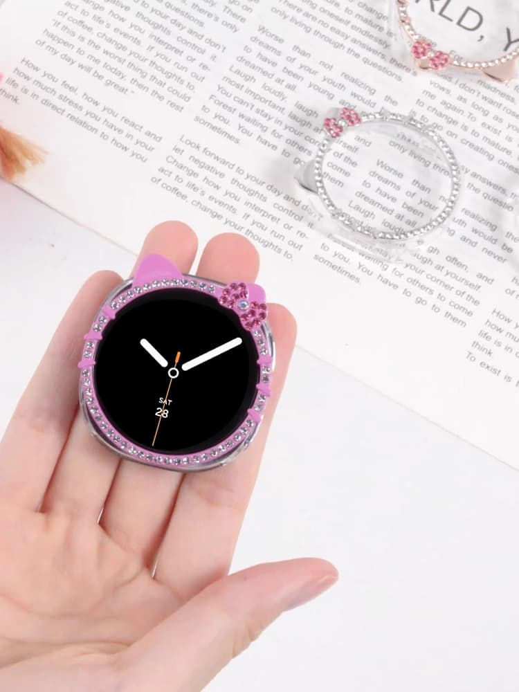 For Samsung Galaxy Watch 8 Case 40mm 44mm PC Protective Accessories Bling Diamond Protective bumper case Galaxy watch8 protector