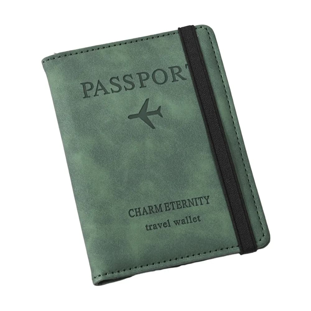 New PU Leather RFID Passport Cover Multi-function Ultra-thin ID Card Holder Passport Wallet Clip Travel
