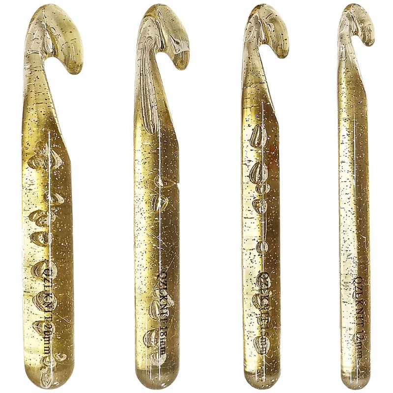 4 pezzi/set 12/15/18/20mm ABS calibro spesso trasparente uncinetto nuovo maglione ago strumenti per maglieria