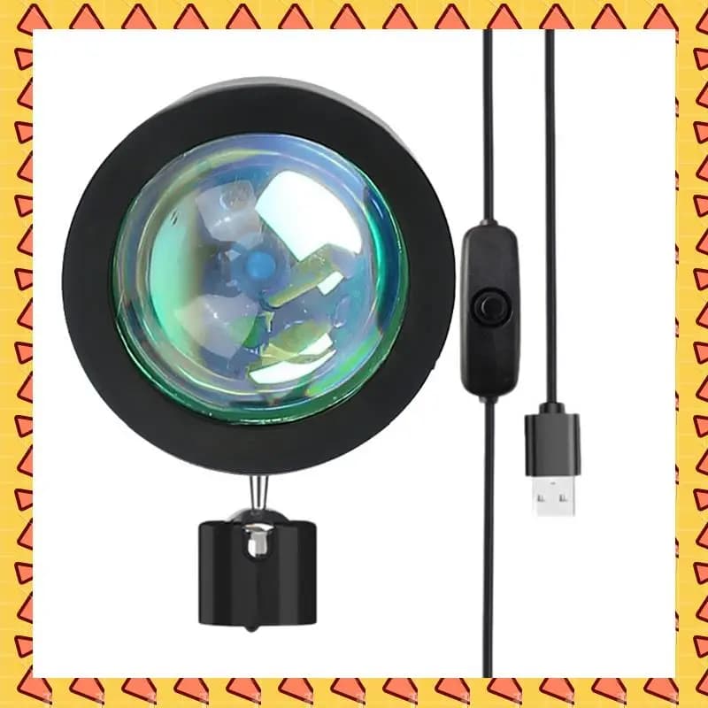 A008 Lampada per atmosfera di proiezione Luce notturna a LED, proiettore USB Lampade per fotografia con rotazione di 360 gradi per studio domestico