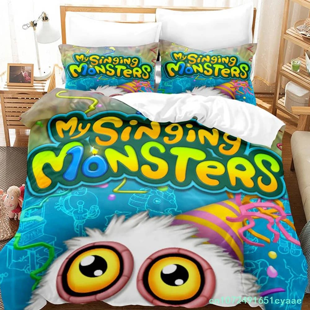 2023 Game My Singing Monsters Bedding Set Single Twin Full Queen King Size Bed Set Adult Kid Bedroom Duvetcover Sets Anime