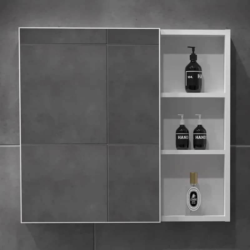 Mobile da bagno Nordico in lega di alluminio a parete moderno portaoggetti Vanity Specchio Cabinet Hotel Mobili per la casa Arredo Bagno