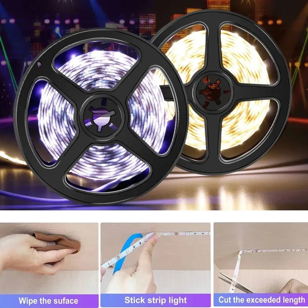 5V 2835 USB LED Strip Light Touch Sensing LED Lamp Flexible Tape Tape Retro Illumination Cabinet Lighting Mirror Luminous